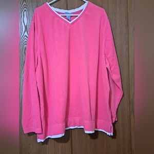 Liz & Me plus size 3X (26/28) mock layered long sleeved shirt.